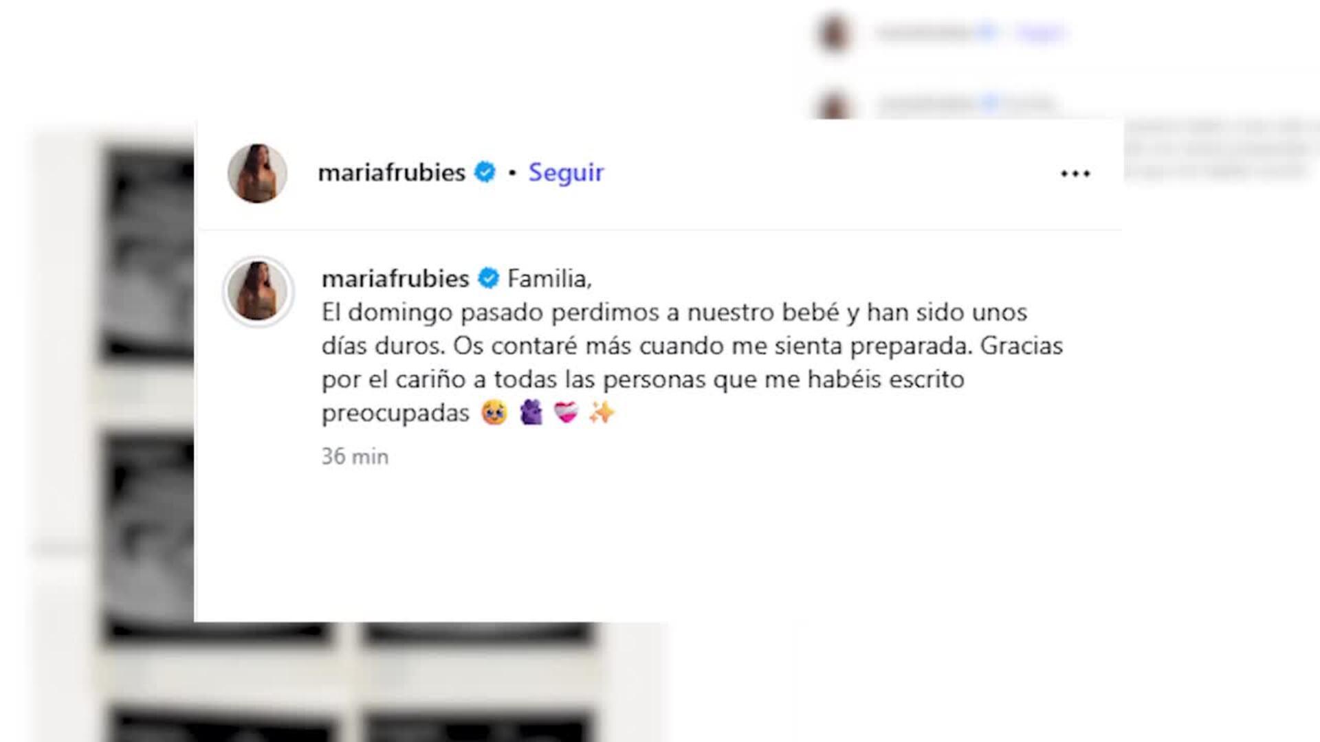 María Fernández-Rubíes'in Beklediği Bebeğin Acı Kaybını Paylaşması